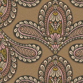 PAISLEY INSPIRED LIGHT BROWN 05 XL