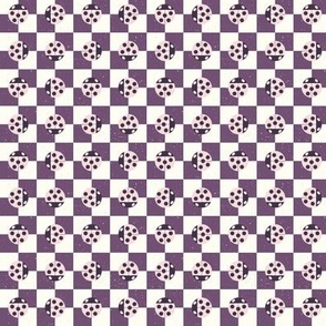Checkerboard Ladybugs - Purple
