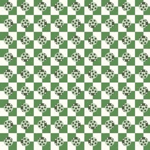 Checkerboard Ladybugs - Green 