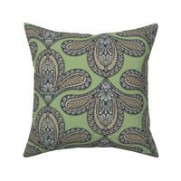 PAISLEY INSPIRED LIGHT GREEN 07