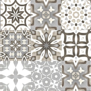 Neutral,beige,grey ,Moroccan tiles 