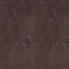 Grunge Damask brown