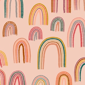 Boho Rainbows- Vibrant, Colorful, Bright, Large Scale