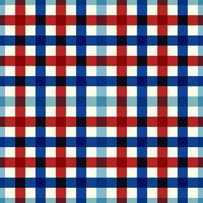 Gingham Harmony: A Modern Twist on Classic Checks in Red, White and Blue