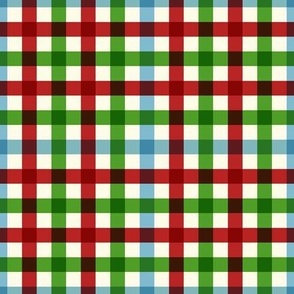 Gingham Harmony: A Modern Twist on Classic Checks in Red, Blue and Green