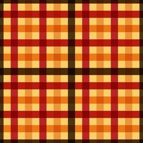 Gingham Harmony: A Modern Twist on Classic Checks in Yellow, Red, Orange and Brown