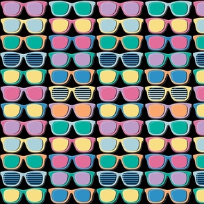 80s Miami Sunglasses - Black