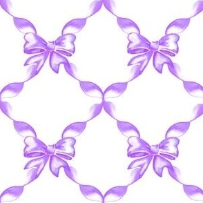 Coquette Aesthetic Balletcore Pastel Purple Bow Ribbon Trellis Grandmillennial Fancy Feminine