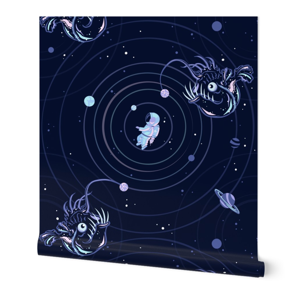 Astronaut & Deep Sea Anglerfish // Space Galaxy Planets Stars Ocean Adventure // JUMBO