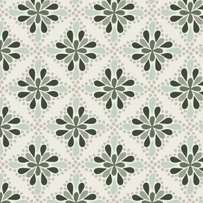 Kira Pearl Mosaic - 2854 medium //sage green and cream