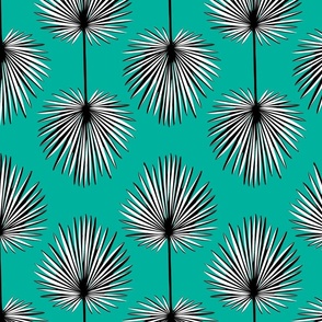 Miami Palm Leaves-9.5x15 Teal
