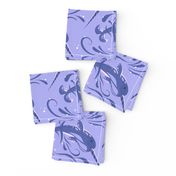 Narwhal Ocean Splash // Lavender Purple Navy Blue // Medium 