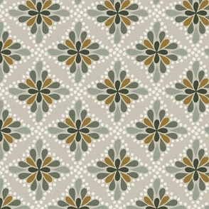 Kira Pearl Mosaic - 2855 medium //beige gold sage green