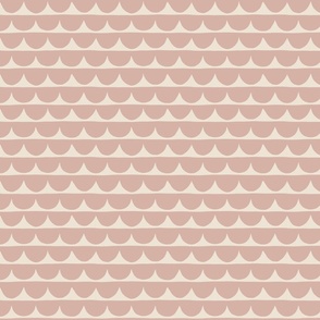 Scallop Stripes // Blush Rose Pink // Medium Scale