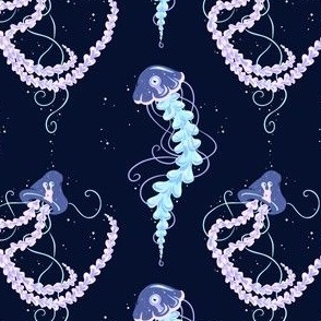 Jellyfish // Alien Spaceship // Galaxy Space Ocean Sea Stars // Small 