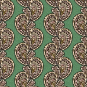 PAISLEY INSPIRED VINES GREEN 03 LARGE