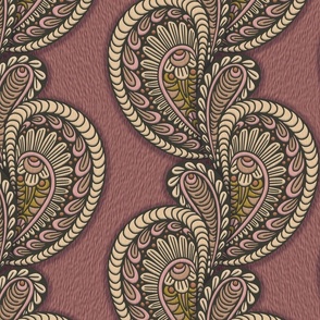 PAISLEY INSPIRED VINES DUSTY ROSE 04 XL