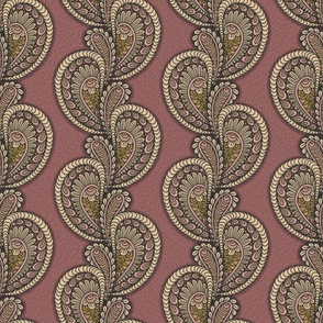 PAISLEY INSPIRED VINES DUSTY ROSE 04 LARGE