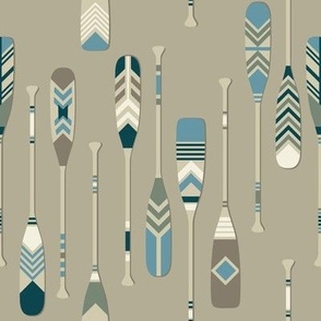 Canoe Paddles Oars | Sand Tan | Coastal and Lake | Small Scale