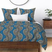 PAISLEY INSPIRED VINES BLUE 09 XL