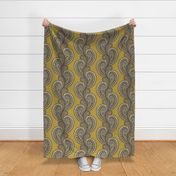 PAISLEY INSPIRED VINES YELLOW 11 XL