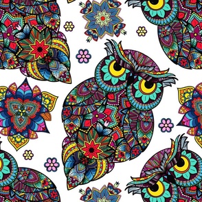 Kaleidoscope Owls