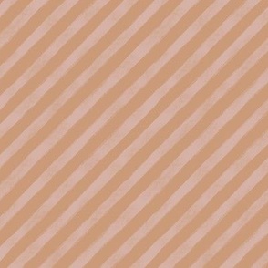 Hand-Drawn Diagonal Candy Stripe // Rose and Blush Pink // Jumbo Scale