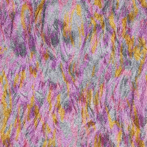 harmonious patterns in the sand, Sandy textured abstract bright pink, red, purple, grey and irange 24” repeat