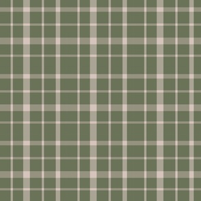 Traditional Plaid in Green and Beige for home decor