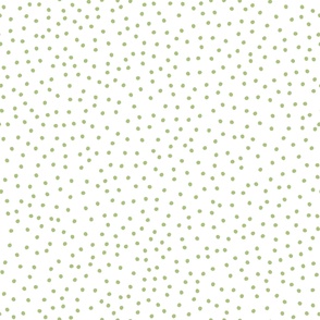 Large scattered Dots in Celadon Green on White Jumbo 48 x 48