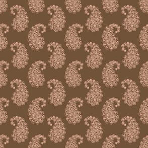 Floral Paisley In Beige - Small