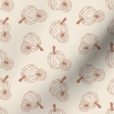 Tossed Pumpkins - Beige_4x4