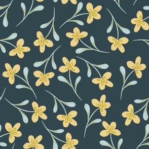 Yellow ditsy floral