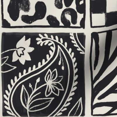 Black and white pattern sketches