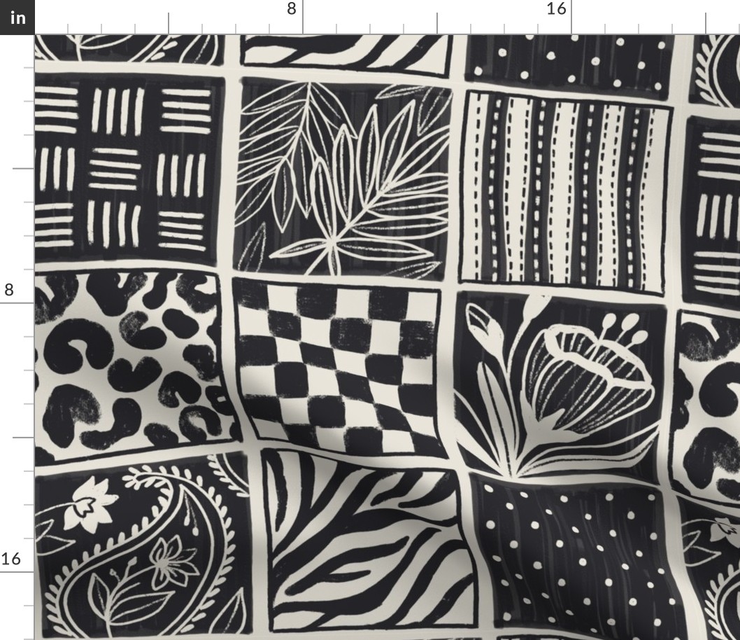 Black and white pattern sketches