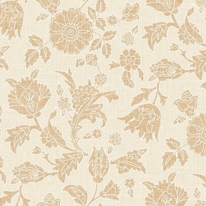 Paola Floral Natural White Ocher