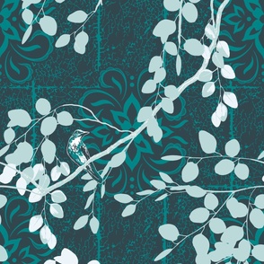 Damask Nightingale - Ebony - Large Scale