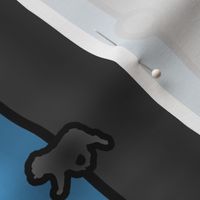 Bulldog Bead Chain - blue black