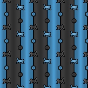 Siberian Husky Bead Chain - blue black