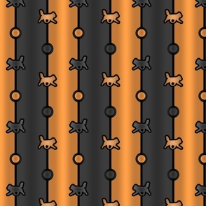 Siberian Husky Bead Chain - rust black