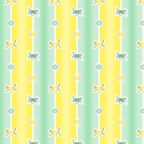 Siberian Husky Bead Chain - lemon lime
