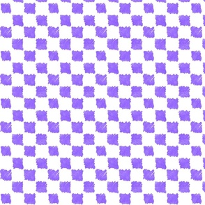 purple and white doodle checker board