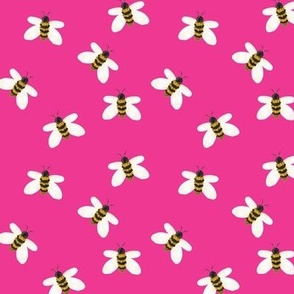 small hot pink ophelia bees