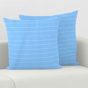 Watercolor Thin White Stripe on Ocean Blue // Small 