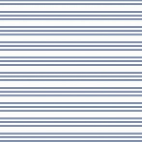  Faded Denim Bandy Stripe: Blue & White Horizontal Stripe