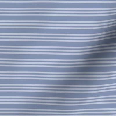 Faded Denim Blue Bandy Stripe dark: Blue on Blue Horizontal Stripe