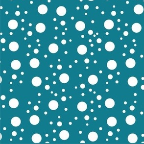 Polka-dots {Teal & White}
