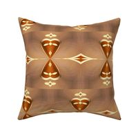 Gingerbread Colored Triangles Form an Hourglass (large) (0593)