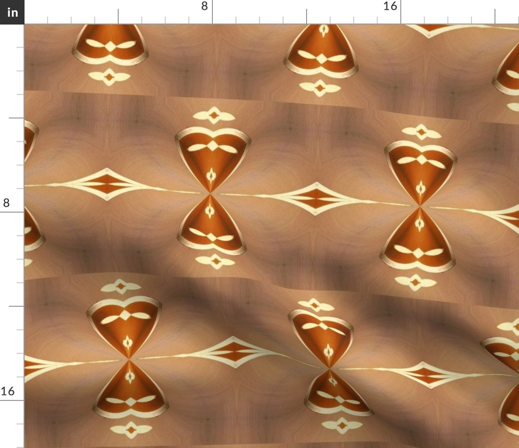 Gingerbread Colored Triangles Form an Hourglass (large) (0593)