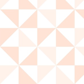70's Pinwheel - Pale Pink White